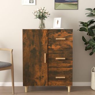 Berkfield Home Sideboard Smoked Oak 69.5x34x90 cm Engineered Wood in Brown
