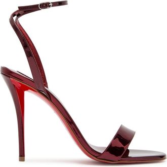 Christian Louboutin Miss Z 100 Patent Leather Sandals - Metallic Silver - 36 (IT36 / UK3)