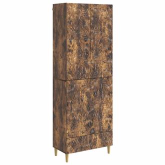 vidaXL Juego De Armarios 2 Uds. Roble Ahumado Madera De Ingenier&iacute;a Vidaxl