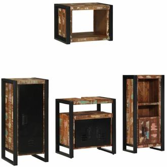 vidaXL Juego De Muebles De Ba&ntilde;o 4 Pcs Madera S&oacute;lida Recuperada Vidaxl