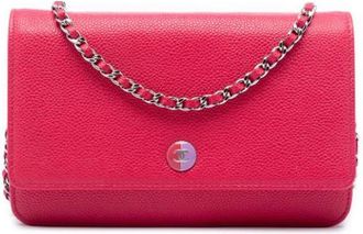 Chanel Pre-owned Vintage Crossbody Bag - Dames - Vintage Schoudertas - Roze - ONE Size - Leer - Vintage