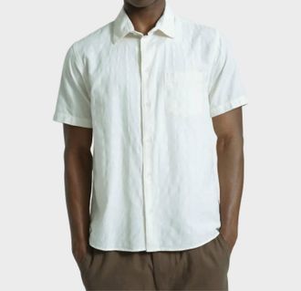 Far Afield Short Sleeve Classic Shirt In White