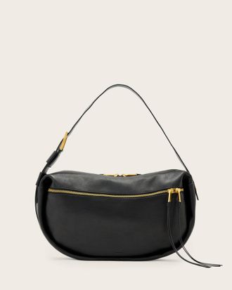 AllSaints Leather Noemie Leather Shoulder Bag, Size: One Size