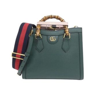 Gucci Pre-owned Vintage Tote Bag - Dames - Pre-owned - Groen - Maat: ONE Size Leer