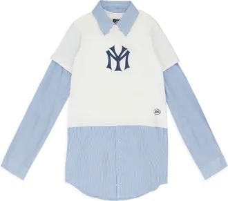 Mowalola Blue/White My City Blouse