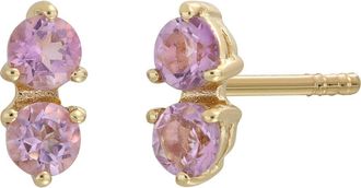 Bony Levy 14K Gold Peridot & Pink Topaz Stud Earrings in 14Ky at Nordstrom