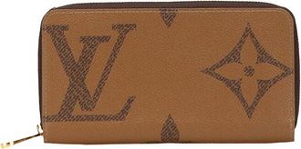 Louis Vuitton Brown Monogram Giant Reverse Zippy Long Wallet (Authentic Pre- Loved)