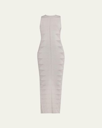 Rick Owens Geo Knit Sleeveless Maxi Dress