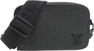 Louis Vuitton Pre-owned Aerogram Alpha Wearable Wallet Kalfsleren Schoudertas - Heren - Vintage Schoudertas - Zwart - ONE Size - Leer - Vintage