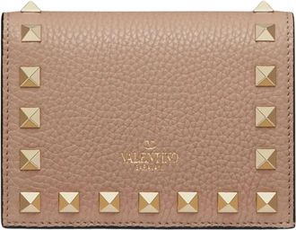 Valentino Garavani Kleine Rockstud Portemonnee - Dames - Portefeuilles - Roze - ONE Size - Leer - Accessoires