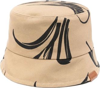 Moncler Cappello bucket reversibile - Marrone
