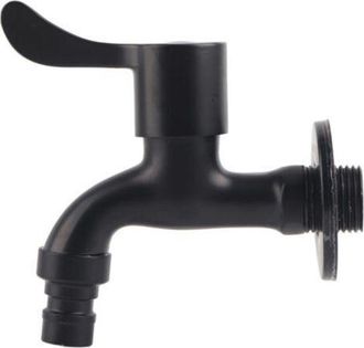 OEM Grifo Mural Negro De Acero Inoxidable 304 Para Jard&iacute;n O Ba&ntilde;o (lavadora)