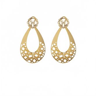Georgina Jewelry Womens Racines Drop Smoky Crystal Earrings In Gold