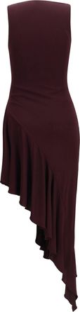 Alaia Womens Jersey Dress Burgundy Viscose