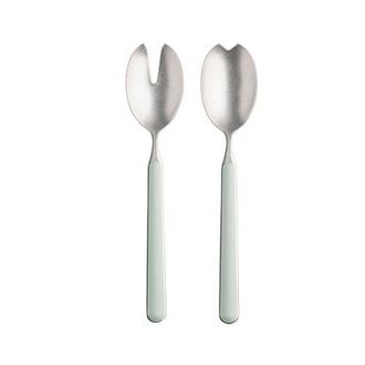 Mepra Fantasia Pewter Salad Serving Set - 2 Pieces in Sage at Nordstrom