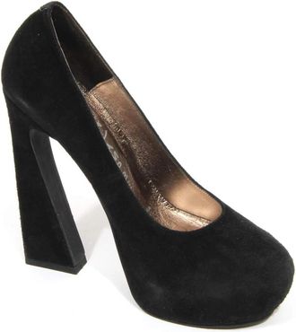 Jeffrey Campbell Zwarte su&egrave;de pumps met hoge hak - Dames - Pumps - Zwart - 36 EU - Su&egrave;de - Schoenen