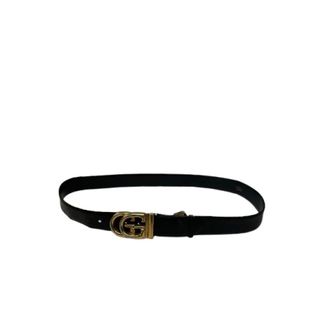 Gucci Cintura Pre-owned con fibbia logo Interlocking - - Pre-owned - Donna - Nero - ONE SIZE