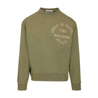 Stone Island Cotton Crewneck Sweatshirt - male - Stone Island - Sweatshirts - Green - S - Sweatshirts & Hoodies