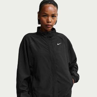 Nike Womens One Dri-FIT Woven Jacket in Black | IB8983-010