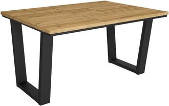 Skraut Home Mesa comedor efecto madera roble 140x90x74cm