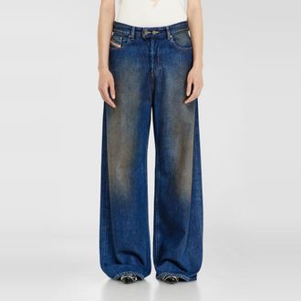 Diesel Relaxed Jeans Low Waist 1996 D-Sire, Dark blue, Button fly