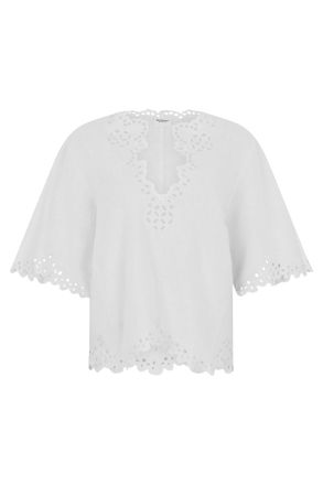 Isabel Marant White V-Neck Top