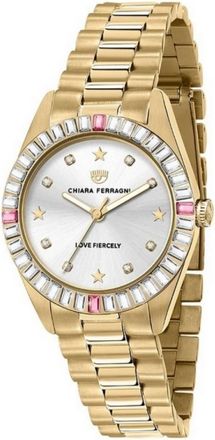 Chiara Ferragni Gouden Roestvrijstalen Dames Quartz Horloge - Dames - Horloges - Geel - ONE Size - Accessoires