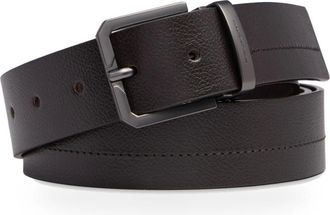Piquadro Accessoires, Heren, Bruin, ONE Size, Katoen, Russel Leren Riem
