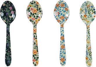 TOV Furniture Tov Furniture Set Of 4 Planted Tea Spoons In Mixed Garden Prints