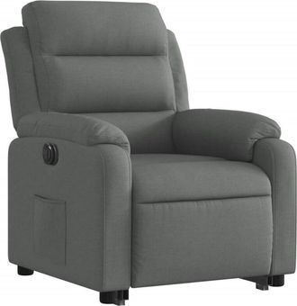 vidaXL Vidaxl - Sill&oacute;n El&eacute;ctrico Reclinable Elevable De Tela Gris Oscuro