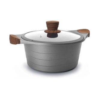 Lacor Cacerola Con Tapa De Cristal Gris Aluminio 4 L 24 Cm Cacerola Con Vidrio Resistente