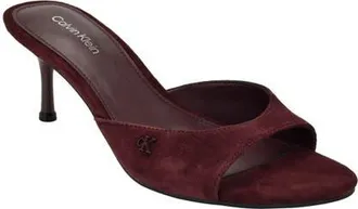 Calvin Klein Vixie Slide Sandal in Dark Red at Nordstrom, Size 7.5