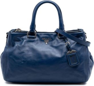 Prada Pre-owned Prada Soft Calf Double Zip Convertible Tote Ladies 2UG0BEM64H53O2E1