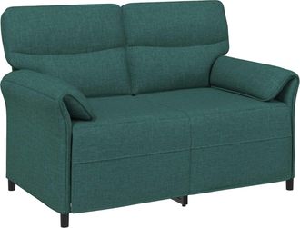 vidaXL Sof&aacute; De 2 Plazas 2 Plaza Verde Oscuro 138 X 83 X 95 Cm Tela Vidaxl