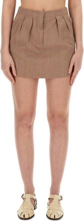 Alysi Classic Check Mini Skirt With Tailored Pleats