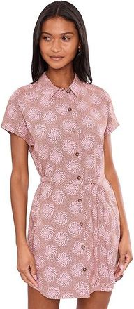 Royal Robbins Camino Pucker Dress Womens Dress Mahogany Ray Print : XS