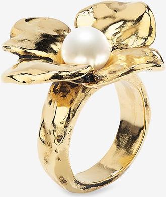 Goossens Paris Goldener Ring mit Perle Flora