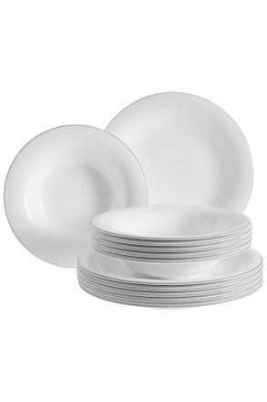 Villeroy & Boch Tafelservice, Grau, Weiß, Keramik, 12-teilig, Geschirr, Geschirrsets, Tafelservice