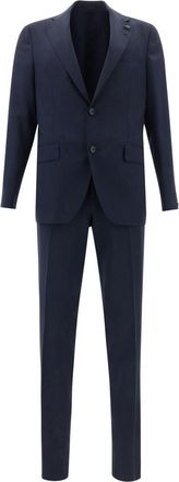 Lardini wool single-breasted suit - men - Wool - 60 - Blue
