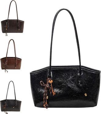 Generic PU Leather Shoulder Bag for Women, All-Matching Casual Vintage Armpit Bags, Fall Winter Trendy Small Purse Handbags