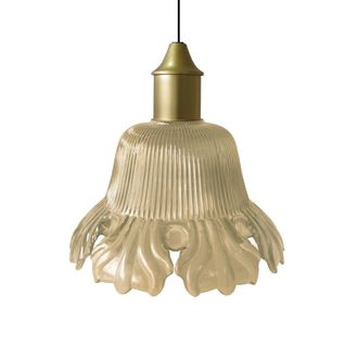 Tosel Suspensi&oacute;n campana vidrio &aacute;mbar D23 cm