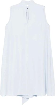 Karl Lagerfeld Kleedjes, Dames, Blauw, S, Jurk met strikdetail