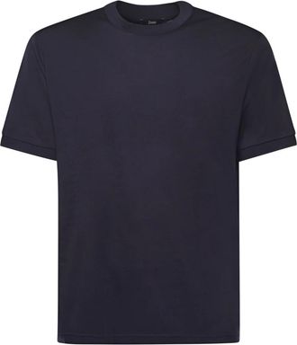 Herno Wollen Jersey T-shirts en Polos - Heren - T-shirts - Blauw - 3XL - Wol - Tops