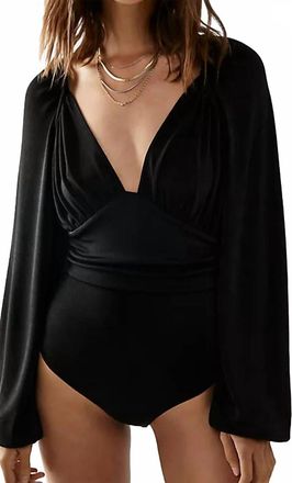 Free People Rushedbust In Your Arms Bodysuit In Black
