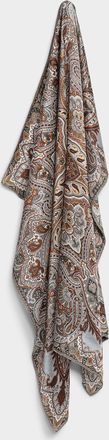 Simons Womens Paisley pattern pure silk large scarf