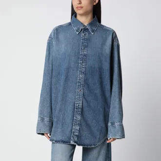 Haikure Camicia blu ryder in denim