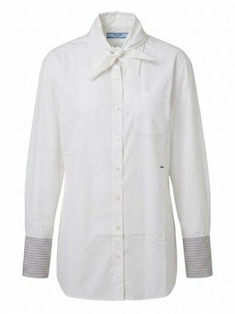Prada Shirt With Striped Cuff Detail