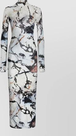 Roberto Cavalli dress abstract pattern fitted silhouette midi