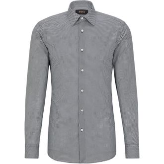 HUGO BOSS Heren overhemd (Grijs)