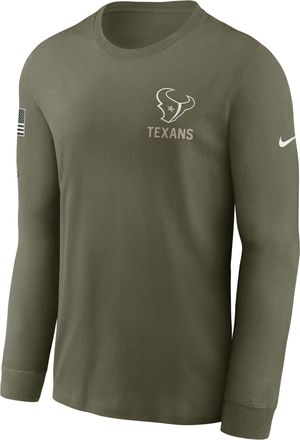 Nike Houston Texans Salute to Service Nike Mens NFL Long-Sleeve T-Shirt in Brown | NKAC2DHA2D-W7L